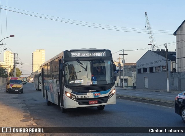 Auto Viação 1001 RJ 108.1038 na cidade de Niterói, Rio de Janeiro, Brasil, por Cleiton Linhares. ID da foto: 11224628.