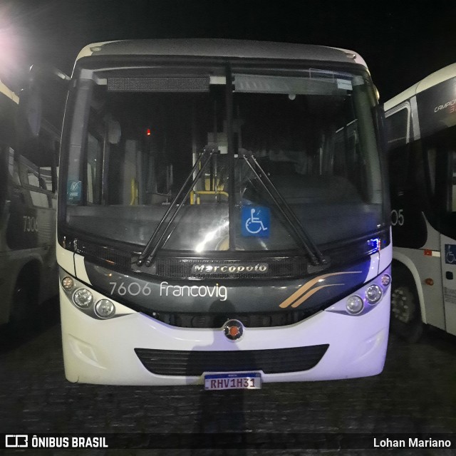 Francovig Transportes Coletivos 7606 na cidade de Registro, São Paulo, Brasil, por Lohan Mariano. Número da foto: #11228204.