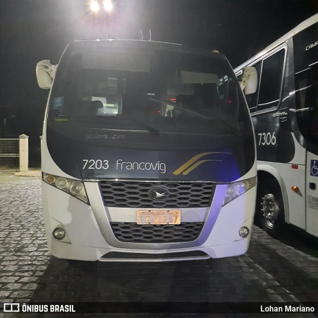 Francovig Transportes Coletivos 7203 na cidade de Registro, São Paulo, Brasil, por Lohan Mariano. Número da foto: #11228194.