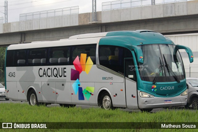 Cacique Transportes 4343 na cidade de Salvador, Bahia, Brasil, por Matheus Souza. ID da foto: 11226411.