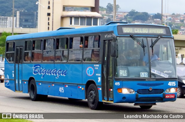 Biguaçu Transportes Coletivos Administração e Participação 415 na cidade de Florianópolis, Santa Catarina, Brasil, por Leandro Machado de Castro. ID da foto: 11227283.