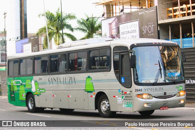 Santa Luzia Transporte e Turismo - Geneve Turismo 2043 na cidade de Balneário Camboriú, Santa Catarina, Brasil, por Paulo Henrique Pereira Borges. ID da foto: 11226826.