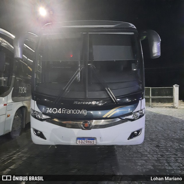 Francovig Transportes Coletivos 7404 na cidade de Registro, São Paulo, Brasil, por Lohan Mariano. Número da foto: #11228183.