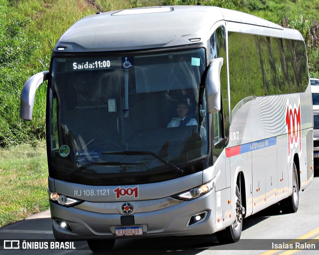 Auto Viação 1001 RJ 108.1121 na cidade de Santos Dumont, Minas Gerais, Brasil, por Isaias Ralen. ID da foto: 11227906.