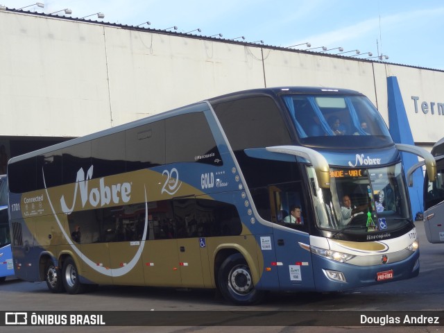 Nobre Transporte Turismo 1701 na cidade de Goiânia, Goiás, Brasil, por Douglas Andrez. ID da foto: 11226253.