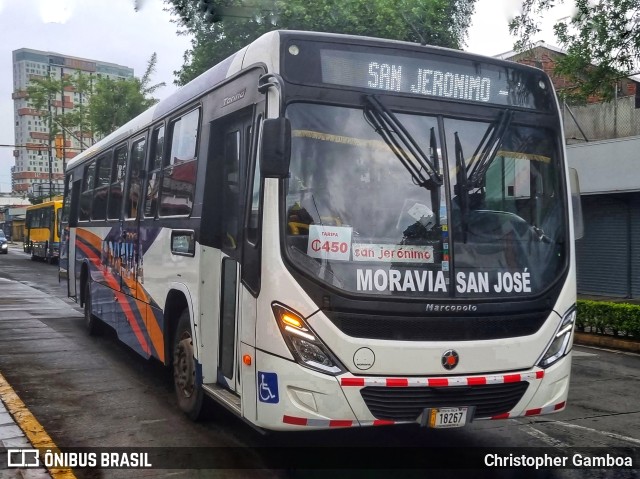 AMSA - Autotransportes Moravia 104 na cidade de San José, San José, Costa Rica, por Christopher Gamboa. ID da foto: 11227046.