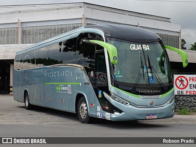 Viação Garcia 82119 na cidade de São José dos Campos, São Paulo, Brasil, por Robson Prado. ID da foto: 11225979.