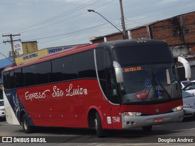 Expresso São Luiz 7540 na cidade de Goiânia, Goiás, Brasil, por Douglas Andrez. Número da foto: #11226521.