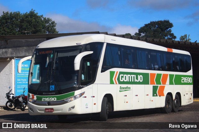 Empresa Gontijo de Transportes 21690 na cidade de Vitória da Conquista, Bahia, Brasil, por Rava Ogawa. ID da foto: 11229141.