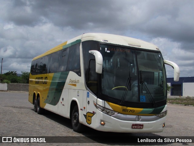 Empresa Gontijo de Transportes 18170 na cidade de Caruaru, Pernambuco, Brasil, por Lenilson da Silva Pessoa. ID da foto: 11231276.