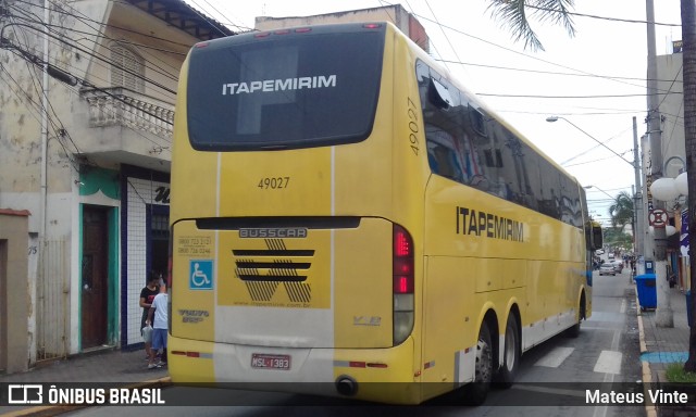 Viação Itapemirim 49027 na cidade de Aparecida, São Paulo, Brasil, por Mateus Vinte. Número da foto: #11229770.