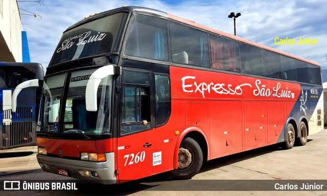 Expresso São Luiz 7260 na cidade de Goiânia, Goiás, Brasil, por Carlos Júnior. ID da foto: 11228942.