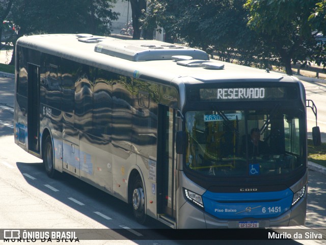 Viação Grajaú S.A. 6 1451 na cidade de São Paulo, São Paulo, Brasil, por Murilo da Silva. Número da foto: #11228288.