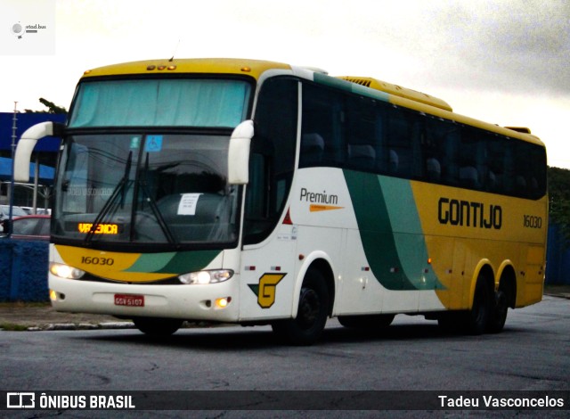 Empresa Gontijo de Transportes 16030 na cidade de São Paulo, São Paulo, Brasil, por Tadeu Vasconcelos. Número da foto: #11231313.