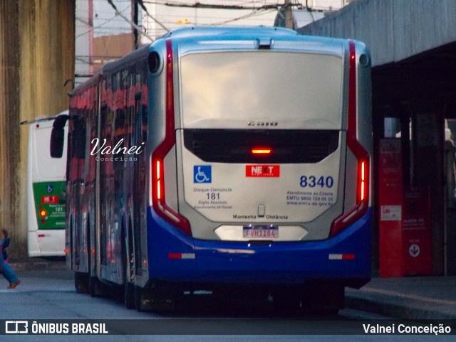 Next Mobilidade - ABC Sistema de Transporte 8340 na cidade de Santo André, São Paulo, Brasil, por Valnei Conceição. Número da foto: #11230087.