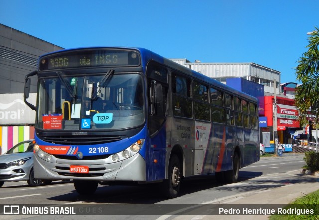 Viação Cidade de Caieiras 22.108 na cidade de Franco da Rocha, São Paulo, Brasil, por Pedro Henrique Rodrigues . ID da foto: 11228667.