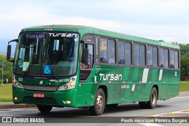 Tursan - Turismo Santo André 302 na cidade de Resende, Rio de Janeiro, Brasil, por Paulo Henrique Pereira Borges. Número da foto: #11230759.