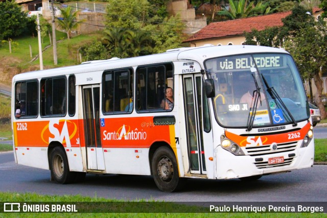 Viação Santo Antônio e Turismo 2262 na cidade de Barra do Piraí, Rio de Janeiro, Brasil, por Paulo Henrique Pereira Borges. Número da foto: #11233037.
