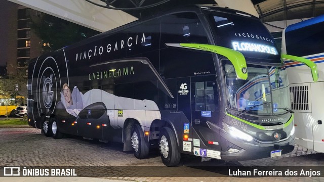 Viação Garcia 86038 na cidade de Joinville, Santa Catarina, Brasil, por Luhan Ferreira dos Anjos. Número da foto: #11233922.