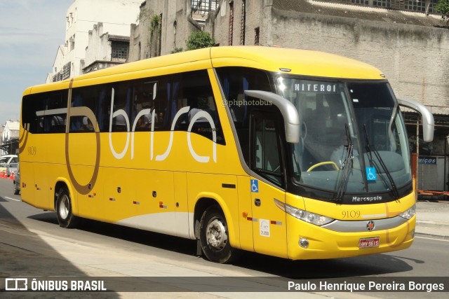 Brisa Ônibus 9109 na cidade de Rio de Janeiro, Rio de Janeiro, Brasil, por Paulo Henrique Pereira Borges. ID da foto: 11233050.