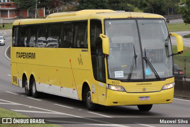 Viação Itapemirim 9533 na cidade de Barra Mansa, Rio de Janeiro, Brasil, por Maxwel Silva. ID da foto: 11232239.