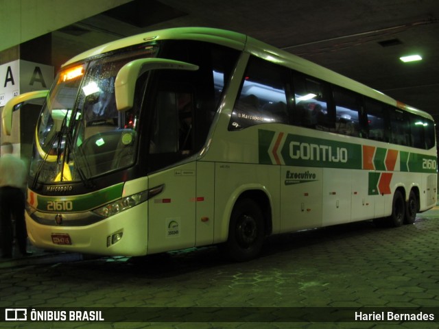 Empresa Gontijo de Transportes 21610 na cidade de Belo Horizonte, Minas Gerais, Brasil, por Hariel Bernades. ID da foto: 11232258.