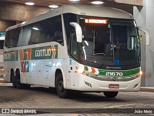 Empresa Gontijo de Transportes 21670 na cidade de Belo Horizonte, Minas Gerais, Brasil, por João Melo. ID da foto: 11232912.