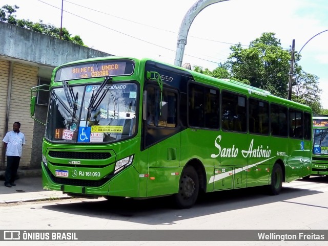 Transportes Santo Antônio RJ 161.093 na cidade de Magé, Rio de Janeiro, Brasil, por Wellington Freitas. ID da foto: 11233531.