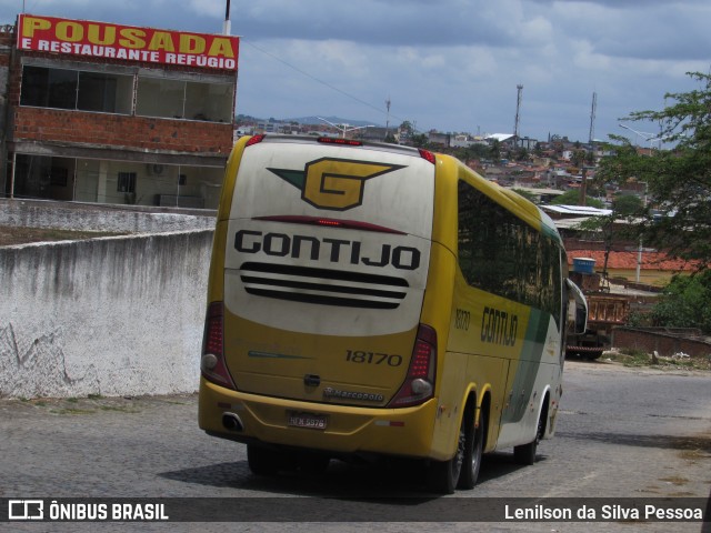 Empresa Gontijo de Transportes 18170 na cidade de Caruaru, Pernambuco, Brasil, por Lenilson da Silva Pessoa. ID da foto: 11233615.