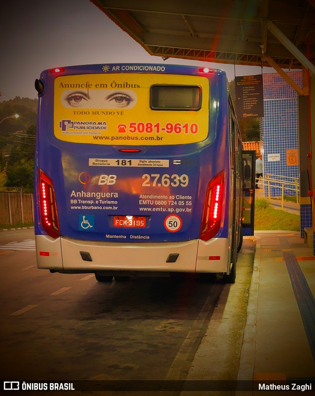 BBTT - Benfica Barueri Transporte e Turismo 27.639 na cidade de Santana de Parnaíba, São Paulo, Brasil, por Matheus Zaghi. ID da foto: 11233602.