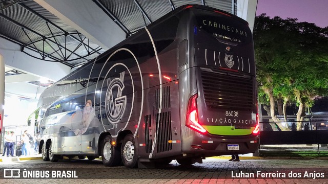 Viação Garcia 86038 na cidade de Joinville, Santa Catarina, Brasil, por Luhan Ferreira dos Anjos. Número da foto: #11233919.