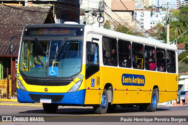 Santur - Santo Antônio Transporte Coletivo 92 na cidade de Bento Gonçalves, Rio Grande do Sul, Brasil, por Paulo Henrique Pereira Borges. ID da foto: 11233085.