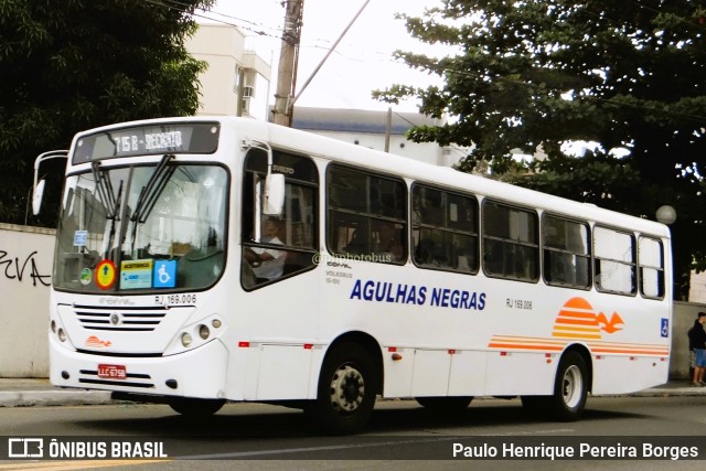 Viação Agulhas Negras RJ 169.006 na cidade de Volta Redonda, Rio de Janeiro, Brasil, por Paulo Henrique Pereira Borges. ID da foto: 11235895.