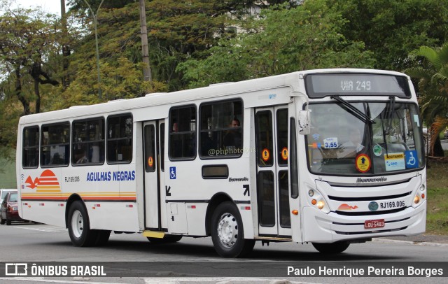 Viação Agulhas Negras RJ 169.006 na cidade de Volta Redonda, Rio de Janeiro, Brasil, por Paulo Henrique Pereira Borges. Número da foto: #11235880.