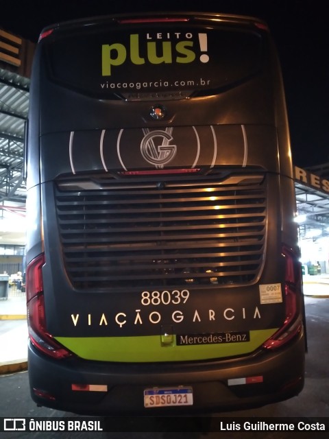 Viação Garcia 88039 na cidade de Presidente Prudente, São Paulo, Brasil, por Luis Guilherme Costa. Número da foto: #11235165.
