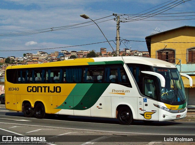 Empresa Gontijo de Transportes 18340 na cidade de Juiz de Fora, Minas Gerais, Brasil, por Luiz Krolman. ID da foto: 11234896.