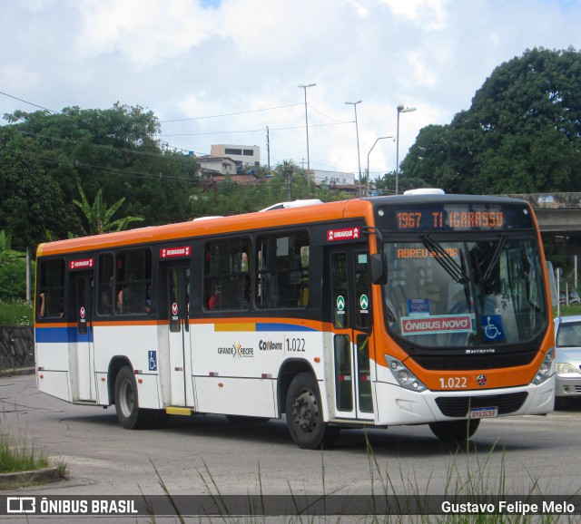 Cidade Alta Transportes 1.022 na cidade de Paulista, Pernambuco, Brasil, por Gustavo Felipe Melo. Número da foto: #11235361.