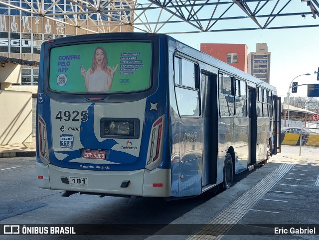 Onicamp Transporte Coletivo 4925 na cidade de Campinas, São Paulo, Brasil, por Eric Gabriel. Número da foto: #11235285.