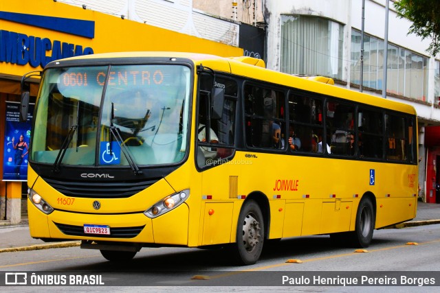 Gidion Transporte e Turismo 11607 na cidade de Joinville, Santa Catarina, Brasil, por Paulo Henrique Pereira Borges. ID da foto: 11235837.