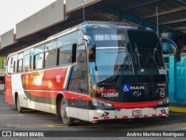 TUASA - Transportes Unidos Alajuelenses 102 na cidade de Alajuela, Alajuela, Costa Rica, por Andrés Martínez Rodríguez. Número da foto: #11237273.