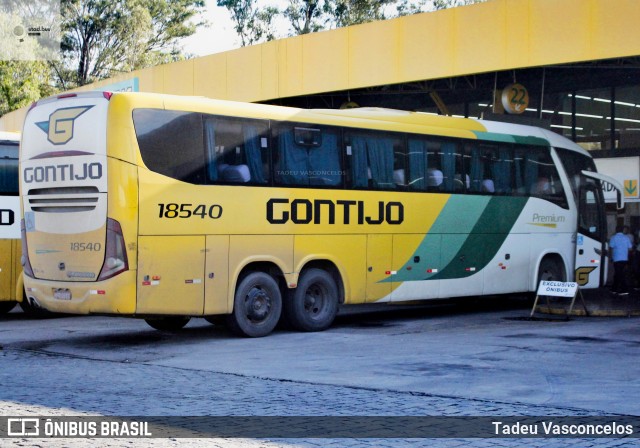 Empresa Gontijo de Transportes 18540 na cidade de Perdões, Minas Gerais, Brasil, por Tadeu Vasconcelos. Número da foto: #11237661.