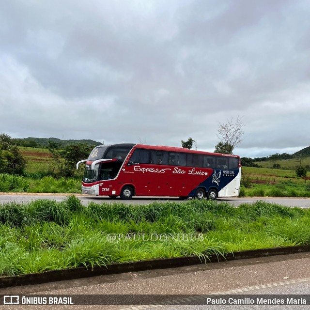 Expresso São Luiz 7810 na cidade de Cezarina, Goiás, Brasil, por Paulo Camillo Mendes Maria. Número da foto: #11237893.