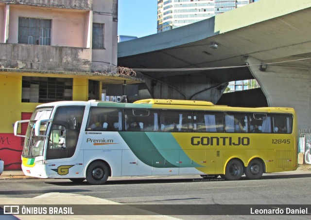 Empresa Gontijo de Transportes 12845 na cidade de Belo Horizonte, Minas Gerais, Brasil, por Leonardo Daniel. ID da foto: 11239437.