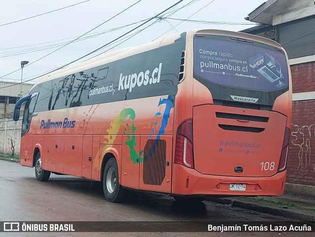 Pullman Bus 108 na cidade de San Antonio, San Antonio, Valparaíso, Chile, por Benjamín Tomás Lazo Acuña. Número da foto: #11240455.