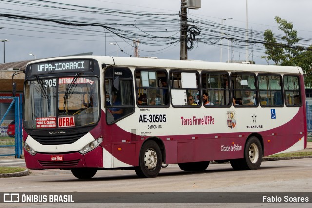 Transurb AE-30505 na cidade de Belém, Pará, Brasil, por Fabio Soares. ID da foto: 11237900.