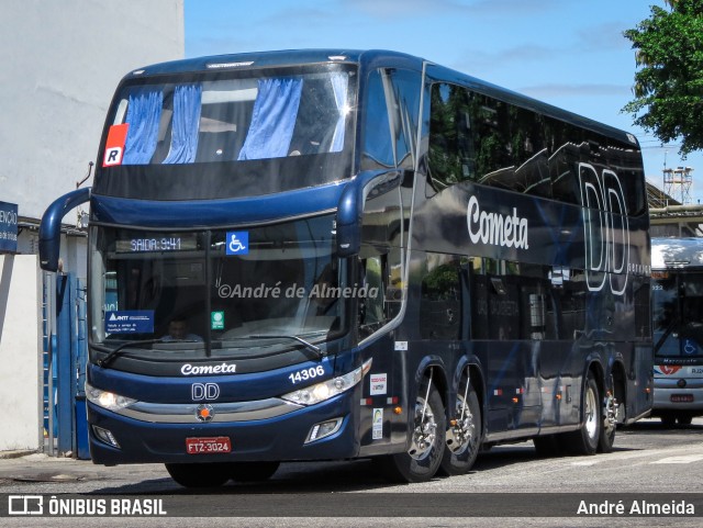 Viação Cometa 14306 na cidade de Rio de Janeiro, Rio de Janeiro, Brasil, por André Almeida. ID da foto: 11237514.