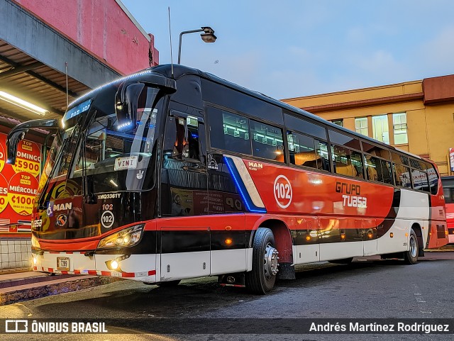 TUASA - Transportes Unidos Alajuelenses 102 na cidade de Hospital, San José, San José, Costa Rica, por Andrés Martínez Rodríguez. ID da foto: 11237276.