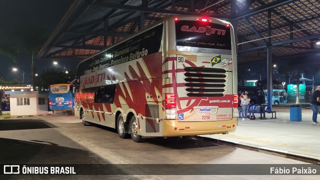 Auto Viação Gadotti 2216 na cidade de Embu das Artes, São Paulo, Brasil, por Fábio Paixão. ID da foto: 11239414.