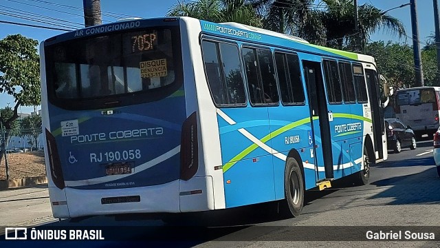 Viação Ponte Coberta RJ 190.058 na cidade de Rio de Janeiro, Rio de Janeiro, Brasil, por Gabriel Sousa. Número da foto: #11239480.