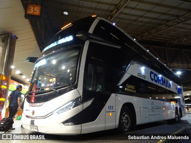 Cormar Bus 153 na cidade de Estación Central, Santiago, Metropolitana de Santiago, Chile, por Sebastian Andres Maluenda. Número da foto: #11237168.